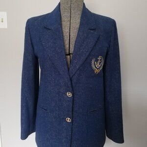 Fouk's Paris Nautical Style Raw Silk Blazer